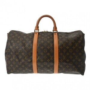 Louis Vuitton Monogram Keepall Bandouliere Brown Canvas Boston Bag